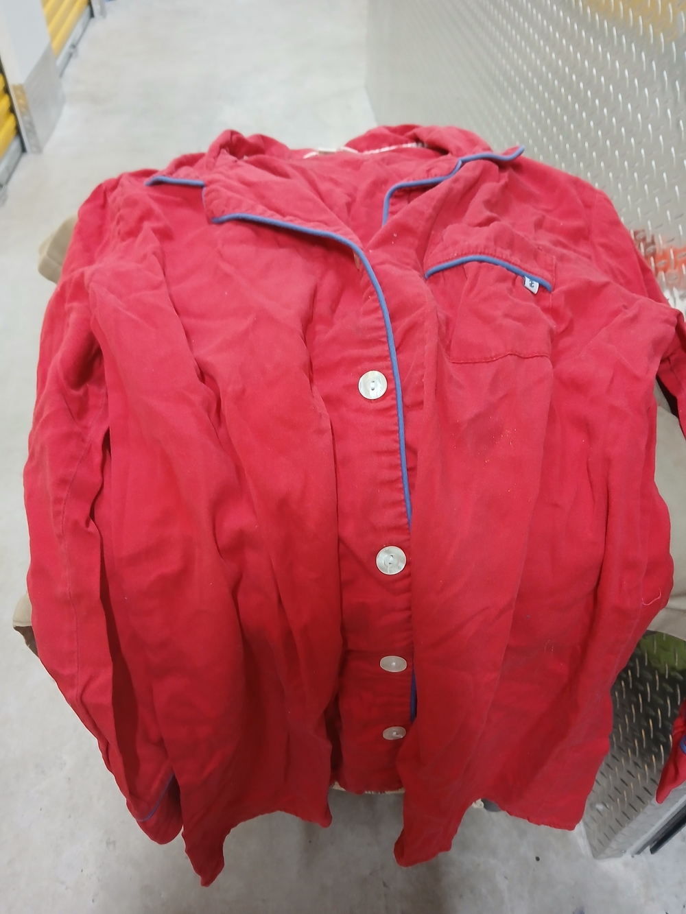 Izod Sleep Shirt with Blue Piping